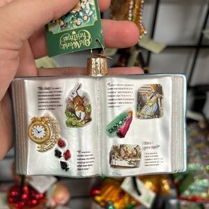 Old world Christmas Alice’s adventures in wonderland book ornament